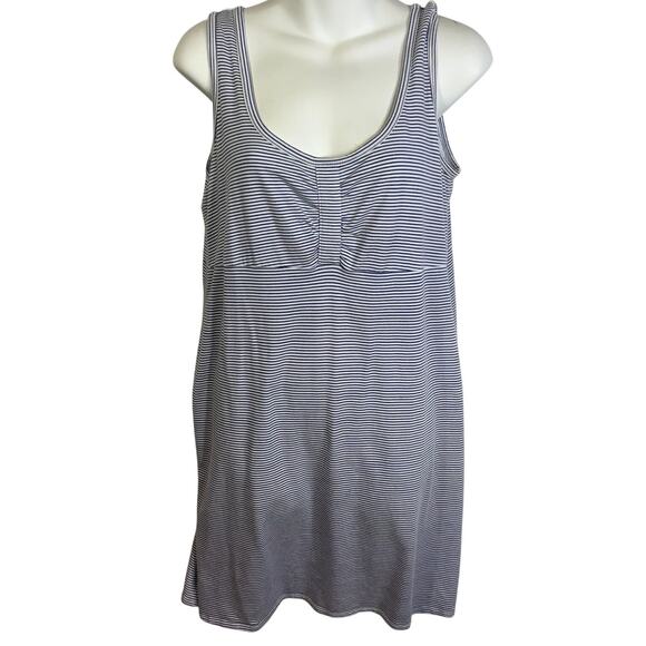 Carve Designs Blue White Striped Dress Women's Size Large L Sleeveless Tank Bra - Picture 1 of 8